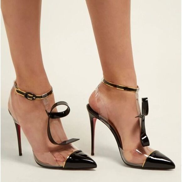 Christian Louboutin Alta Firma 100 MM Perspex Heel - Picture 1 of 10